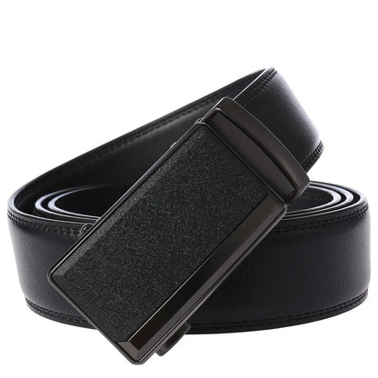 Men's Leather Belts Fashion Automatic Buckle Cowskin Male Belts Luxury Designer Black Brown 3.5cm