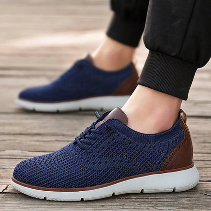 Large Size Comfortable Men's Shoes Light Fashion Casual Sports Shoes Breathable Flying Mesh Top Loafers