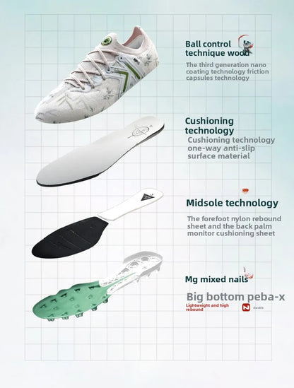 Mg Top Football Shoes Men's Short Nails Natural Artificial Grass Professional Competition Training Football Shoes