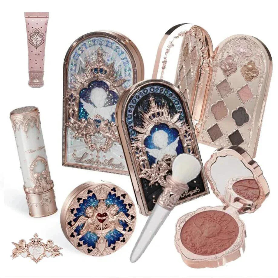 Little Angel Collection Makeup Gift Box Eyeshadow Blush Cream Matte Lipstick Highlighter Full Kit All In One
