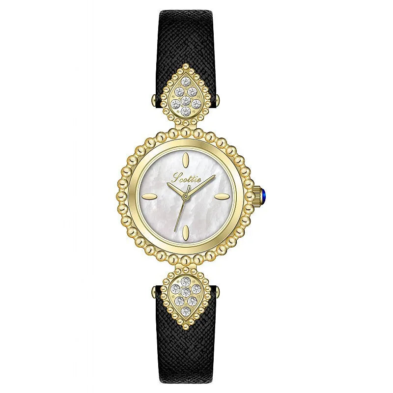 Women Watch Light Luxury Brand Shell Faced Diamond Watches Waterproof Leather Strap Ladies Fashion Quartz Wristwatch gift