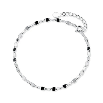 Hight Quality 925 Sterling Silver Simple Sequins Bracelet & Bangle For Women Adjustable Bracelet Fine Jewelry Party Gift