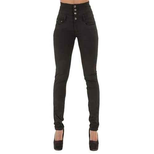 Calça Jeans Preta Feminina Push Up Lápis Jeans Calça Feminina Vintage Cintura Alta Casual Elástica Skinny Mom Jeans Slim Feminina