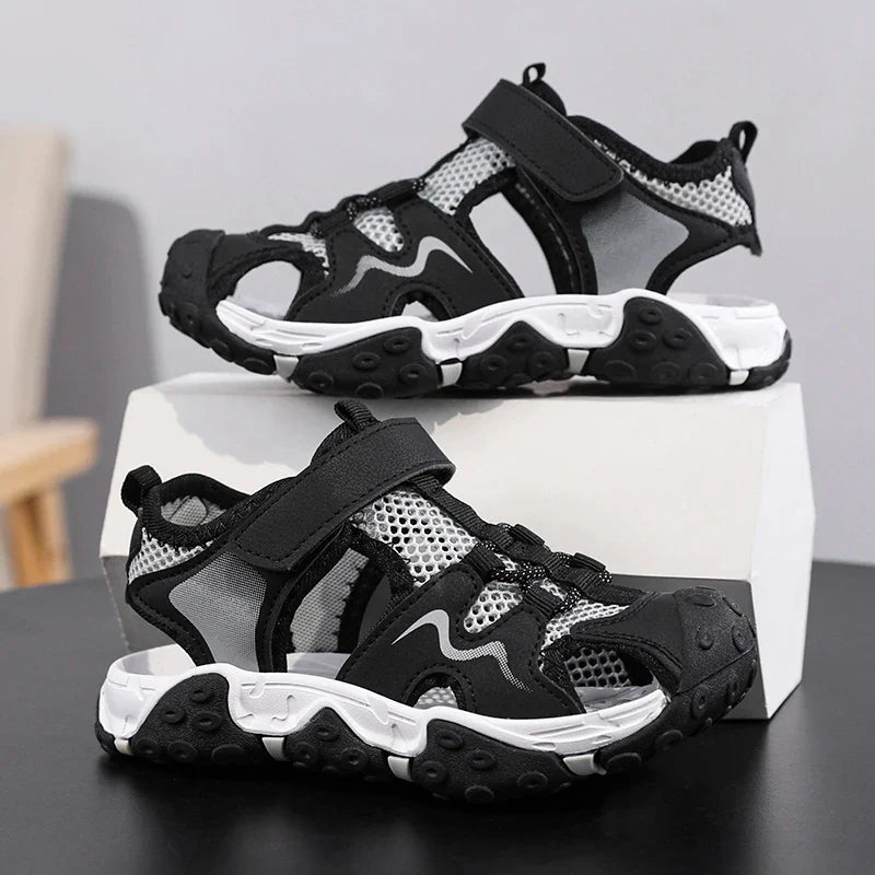Children Sandals Summer Boys Barefoot Shoes Outdoor Water Sneakers Non-slip Fashion New Sports Sandals for Boy 4-12 Years