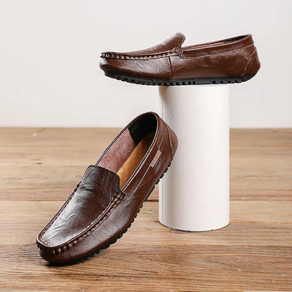 Men's Summer Breathable Summer Leather Shoes Casual Fashion Single Shoes