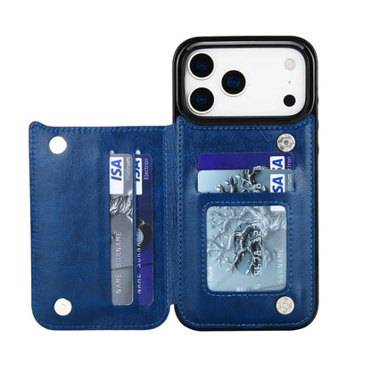 For iPhone 17/Air/17 Pro/17 Pro Max Wallet Case With Card Holder,PU Faux Leather Kickstand Card Slots Case,Double Magnetic Clasp