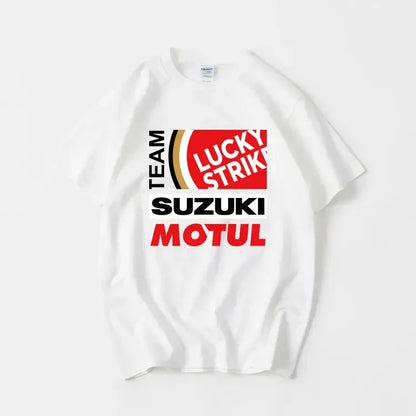 Motorcycle Brand 100% Cotton Trendy Men T-shirt 2026 Summer Daily Outdoor Sports Party Casual Loose Street Short-sleeve