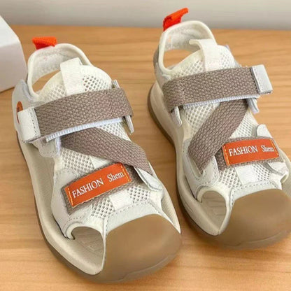 Boys' Sandals Children's Toddler Shoes 1-12 Years Beige Children's Beach Sandals Black Versatile Casual Kids' Sports Sandals