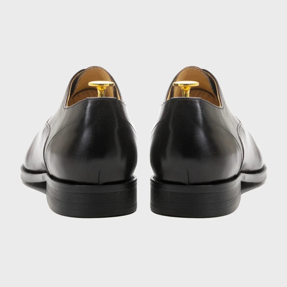 Men's Classic Italian Style Genuine Leather Oxfords Dress Shoes Lace-Up Black/Brown Business Office Wedding Formal Footwear