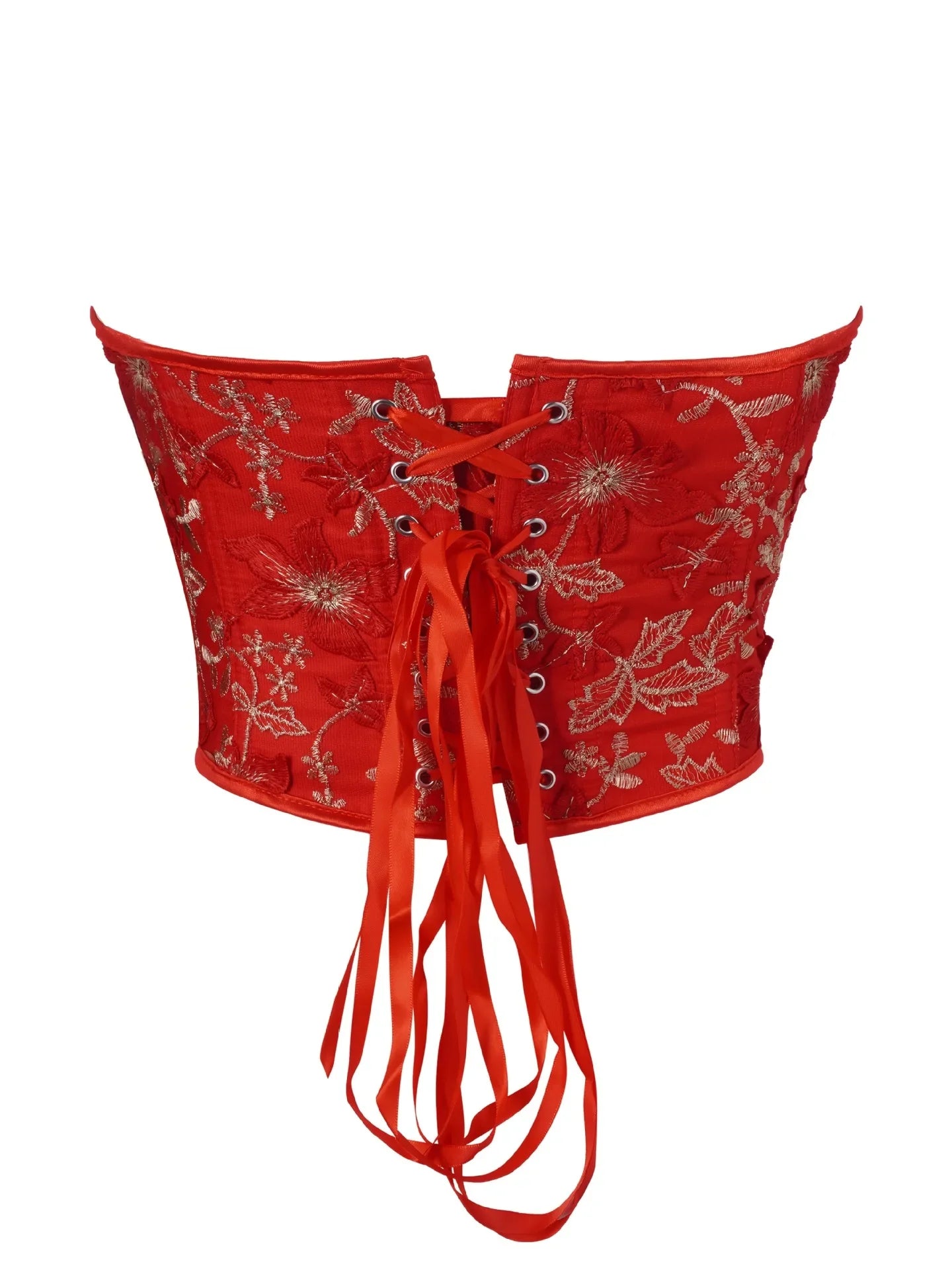Women Fashion Corset Crop Top Lace Up Brocade Overbust Bustiers Body Shaper Lingerie Sexy Woman Push Up Corselet