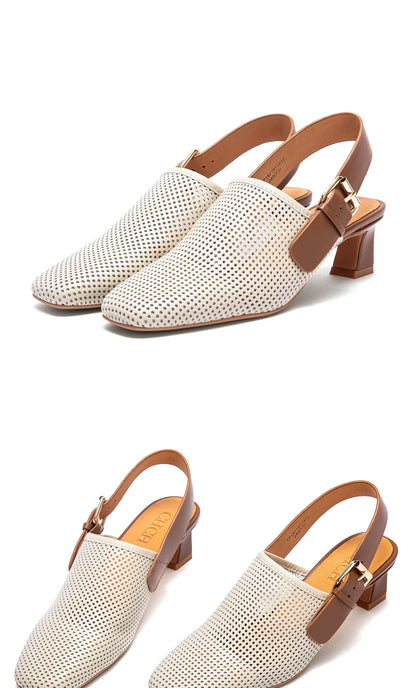 Sandals Women's High Heels Summer Cow Leather Comfortable Sandals Business girls
