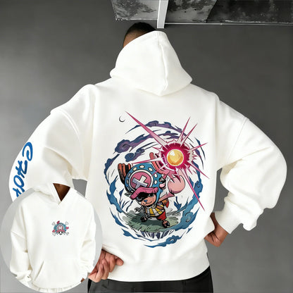 Anime Tony Tony Chopper Printed Hoodie Spring/Autumn Men's New Loose Casual American Street Hip Hop Parent Child Top