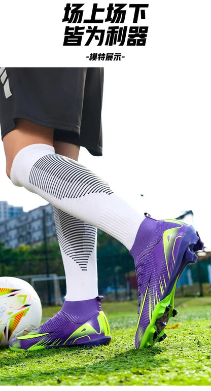New Men Football Boots Ultralight Training Soccer Shoes Breathable Unisex Professional Wholesale Indoor Futsal Drop Shipping