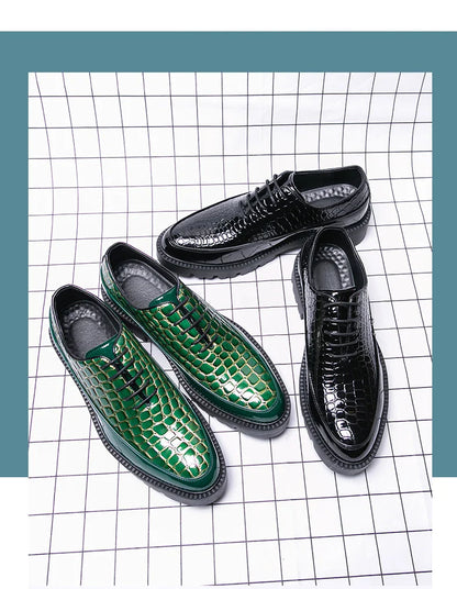New high-end and trendy pointed-toe leather shoes for men's business formal wear British-style Korean casual shoes