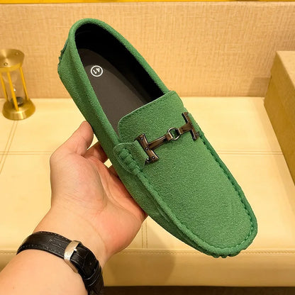 Suede Men Casual Shoes Lazy Shoes Male Breathable Slip-on Mens Driving Flat Shoes Comfortable Boat Shoe Loafers Moccasins