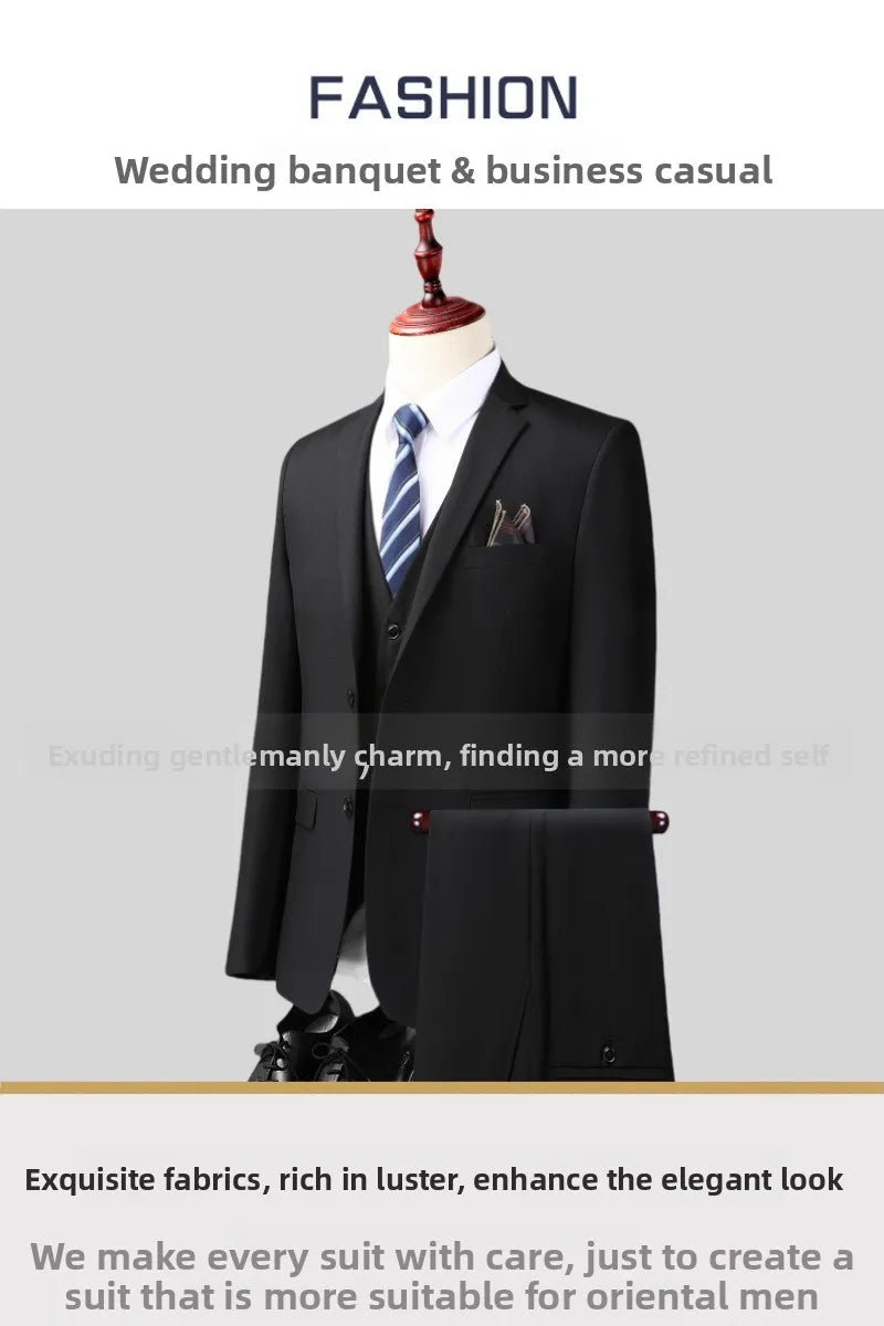 Suits Men's Fashionable Formal Tailored Solid-color Dance Singer Trend Host Casual Wedding Banquet Dress Star Performance Suit