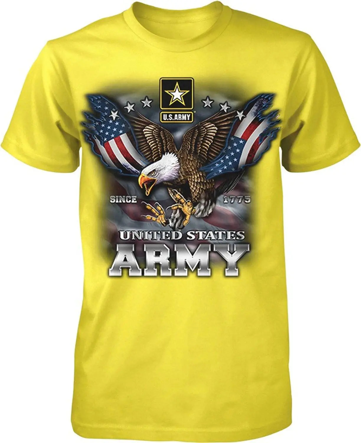 US Army Since 1775 Eagle USA American Flag Wings Men's T-Shirt wholesale cheap graphic t shirts 2024 streetwear t-shirts