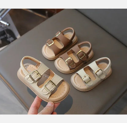 2024 Children Sandals for Girls and Boys Summer New Fashionable Korean Style Comfortable Soft Sole Casual Cute Baby Beach Shoes