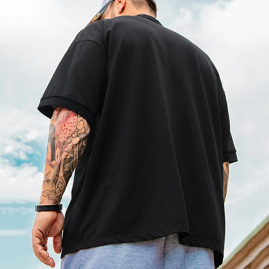Polo Shirts Men Plus Size 1XL-7XL 110-175kg Short Sleeve T Shirt Loose Polos Oversized Tops Big Size Men Clothing 티셔츠 남성 T シャツ