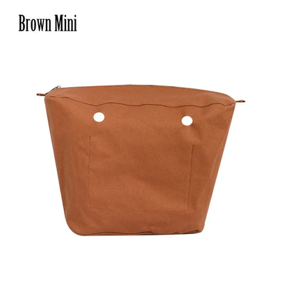 New Waterproof Inner Bag Organizer Insert Zipper Pocket for Classic Mini Obag Canvas Material for O Bag