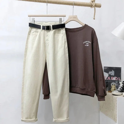 High Waist Harlan Denim Jeans Straight Leg Loose Fit