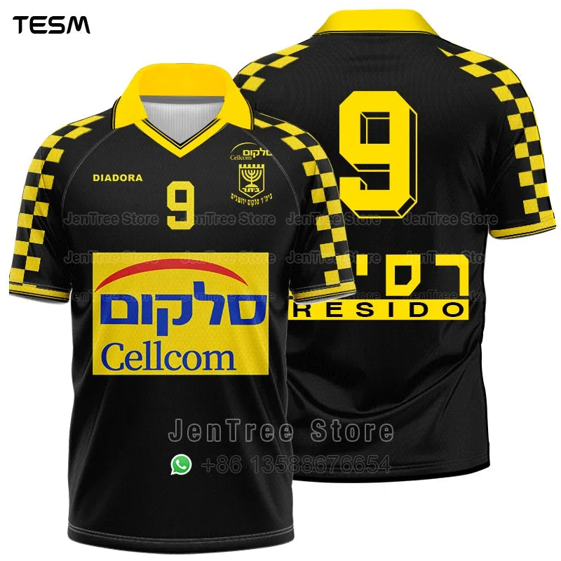 Summer Sports POLO Shirt Men Casual Short Sleeve Lapel Printed T-shirt Striped Retro Fashion Top Outdoor Team Breathable POLO