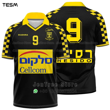 Summer Sports POLO Shirt Men Casual Short Sleeve Lapel Printed T-shirt Striped Retro Fashion Top Outdoor Team Breathable POLO