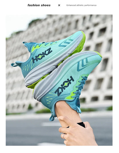 Tênis de Corrida Masculino com Placa de Carbono e Amortecimento de Ar, Tênis Esportivo Feminino Macio e Robusto, Sapatos Casuais para o Dia a Dia e Caminhada ao Ar Livre