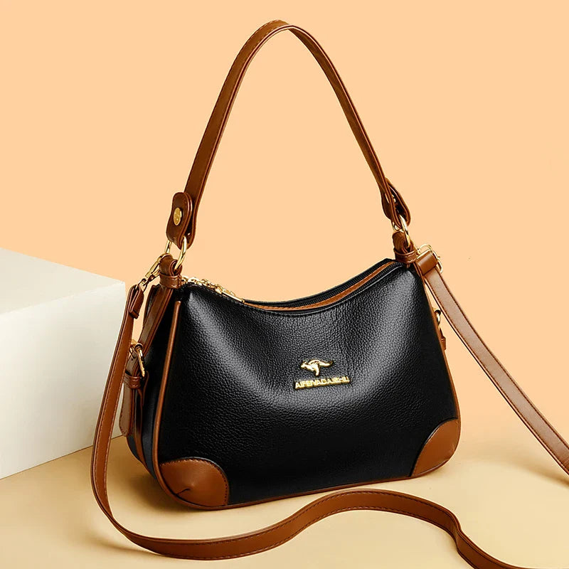 Genuine 3 Layers High Quality Soft Leather Ladies Crossbody Bags for Women Luxury Handbags Women Bags Designer  Shoulder 2024