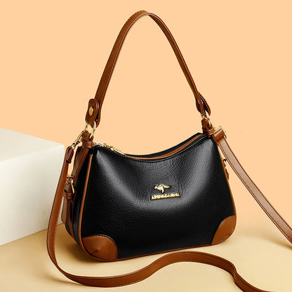 Genuine 3 Layers High Quality Soft Leather Ladies Crossbody Bags for Women Luxury Handbags Women Bags Designer  Shoulder 2024