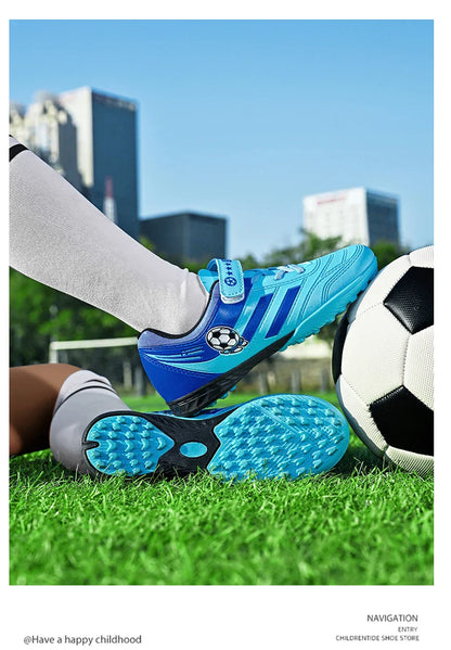 New Kids Turf Football Boots Training Shoes Soccer Shoes Drop Shipping Professional Match Grass Ultralight Cleats Boys Non-Slip