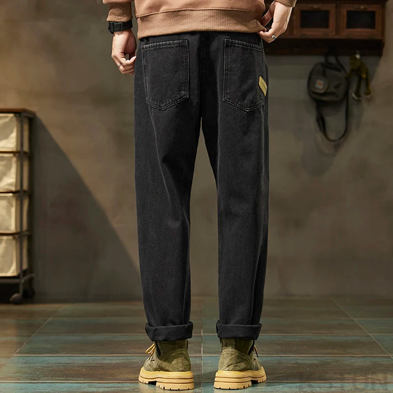 Black Jeans Men Harem Pants Loose Fit Denim Trousers Baggy Pants Mens Desinger Clothing Oversized 42 Cowboys 2024 New Kpop
