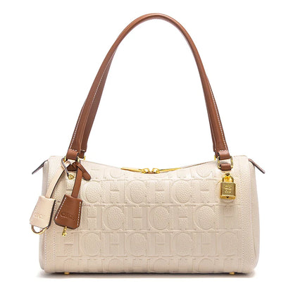 Fashion Classic Women's Boston Bag Autumn Winter New Collection 2025 Letter Design Shoulder Bag Texture Shoulder Bag