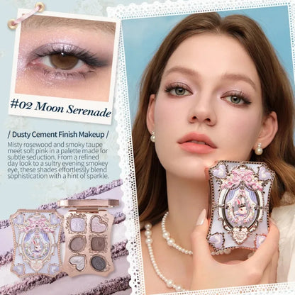 Bunny Garden Collection 6-Color Makeup Eyeshadow Contour Palette Eye Brush Puff Set Eye Glitter Korean Makeup Kit