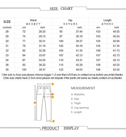 2025 Autumn Men's White Slim Fit Straight Jeans Casual Stretch Denim Pants Comfortable Fashion Streetwear Male Brand Clothing