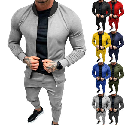 2025 Men's Fitness Sports Style Outdoor Casual Zipper Set In Stock