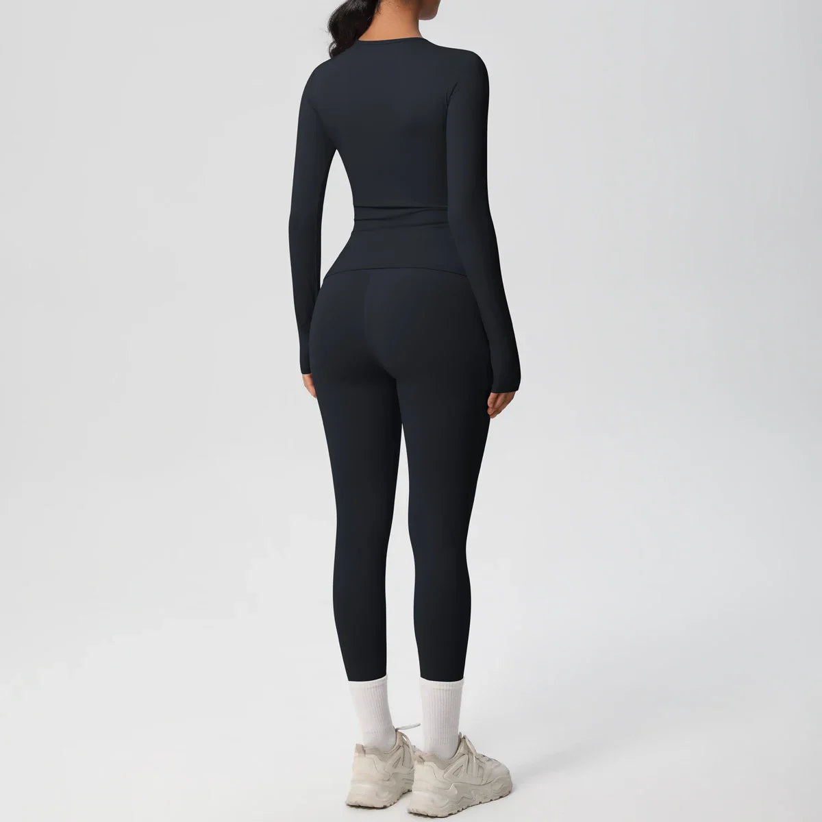 2 PCS Sportswear Yoga Set Gym Clothes Yoga Suits For Women Fitness Set Tracksuits Sports Long Sleeve Crop Top Gym Leggings