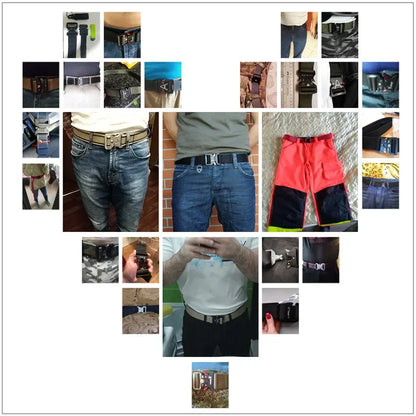 2026 New Fashion Nylon Belt  Magnetic Buckle Adjustable Belts For Men Elastic Belts High Quality Wear-resistant Training Belt