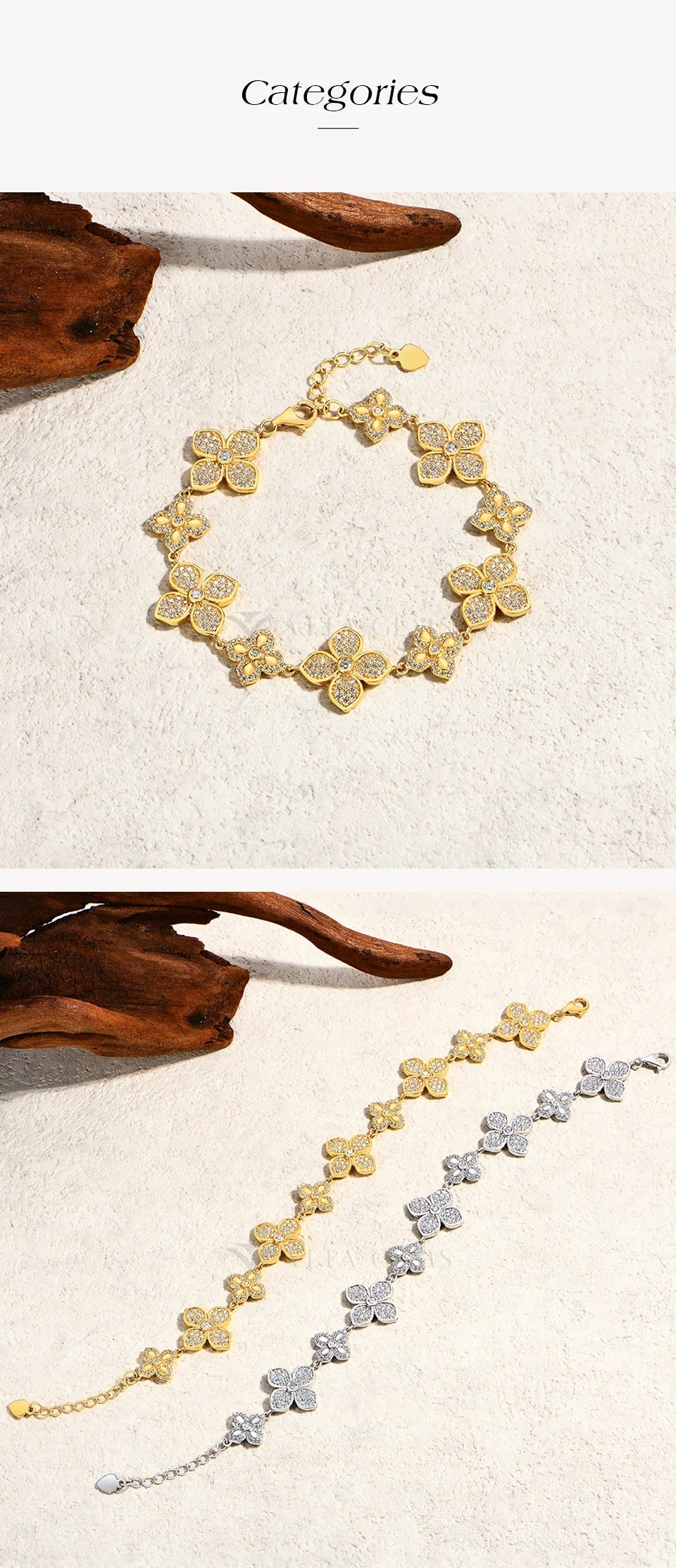 Plants Eternity Moissanite Bracelet for Women 925 Sterling Silver Adjustable Classical Tennis Chain Trendy Fine Jewelry