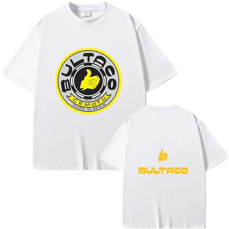 Hot Sale Bultaco Cemoto Motorcycles Printing T-Shirts 2025 Fashion Men Summer Short Sleeve 100% Cotton Bultaco Man T-shirt