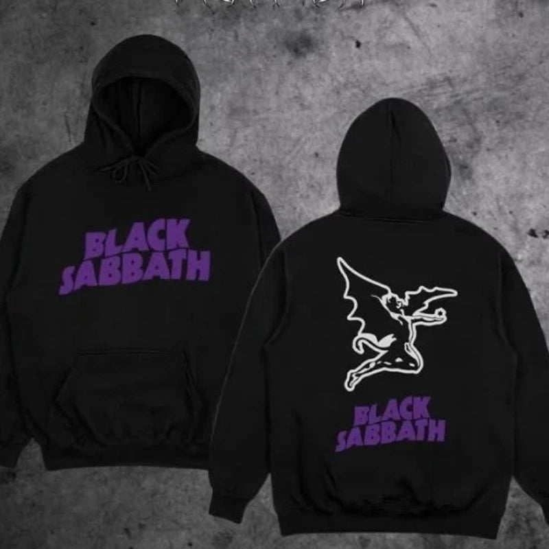 American Retro Hoodie Black Sabbath Band The End World Tour Autumn and Winter New Men's and Women's Streetwear