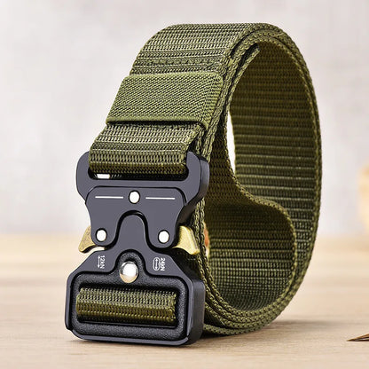 Men's Belt Outdoor Hunting Tactical Mens Belt Multifunctional Combat Survival High Quality Canvas Nylon Mens Belt Sport Belt