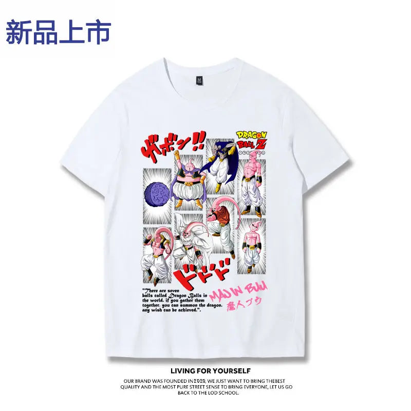 T-shirt Sun Wukong Vegeta Demon Buo Frisa Super Trendy Versatile Summer Short Sleeve Men's Fashion Top
