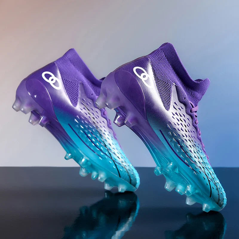 New Men Soccer Shoes Long Spikes Ultralight Football Boots Breathable Sneakers Indoor Match Cleats Training Drop Shipping