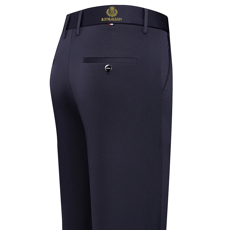 New Arrival Men's Stretch Pants Cool Classic Fit Flat Front Casual Pants Wrinkle Resistant Work Pants