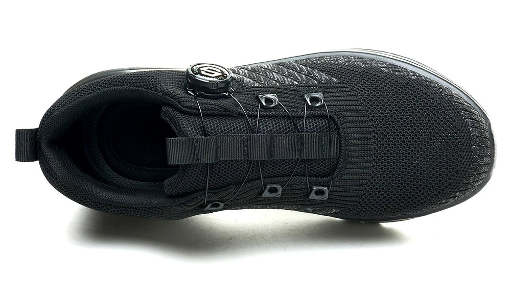 New Men's Rotary Buckle Safety Shoes Anti-Impact Anti-Piercing Lightweight Work Boots Fashion Sporty Design for Outdoor Pro