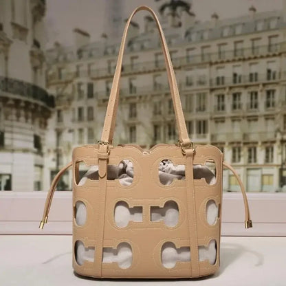 High-end Brand Women's Handbag Fashion Hollow 2025 New Large Capacity Simple Shoulder Bag