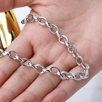 1.2mm Moissanite Tennis Bracelet with  925 Sterling Silver Cuban Link Chain Birthday Party Gifts Jewelry for Women Men