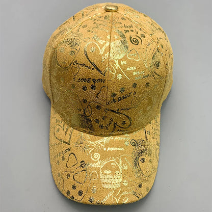New Kpop Shiny Reflective Graffiti Letter Men Women Baseball Hats Cotton Comfortable Street Tie-dyed Fashion Sport Hip Hop Caps