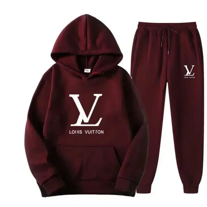 A new autumn and winter men's sportswear and long pants 2-piece set for outdoor fashionable jogging men's casual wear